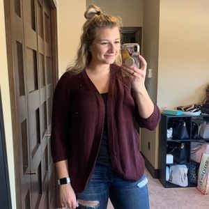 H&M Maroon Cardigan